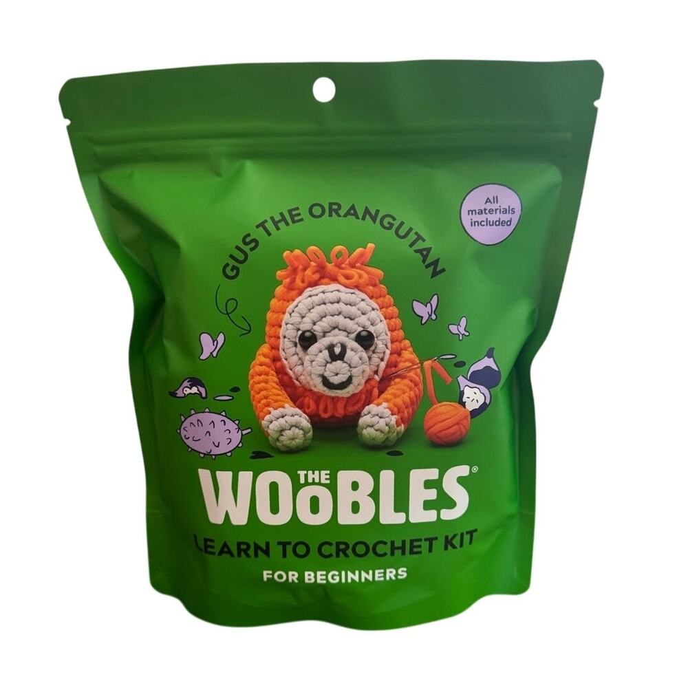 *HTF Mystery Kit* The Woobles Gus the Orangutan Collectible Crochet Kit - Sealed
